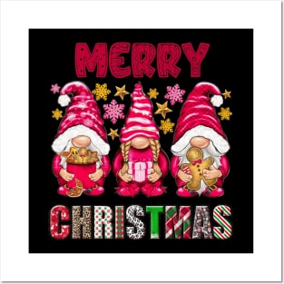 Merry Christmas Gnome Family Funny Xmas Tree Women Men Kids Posters and Art